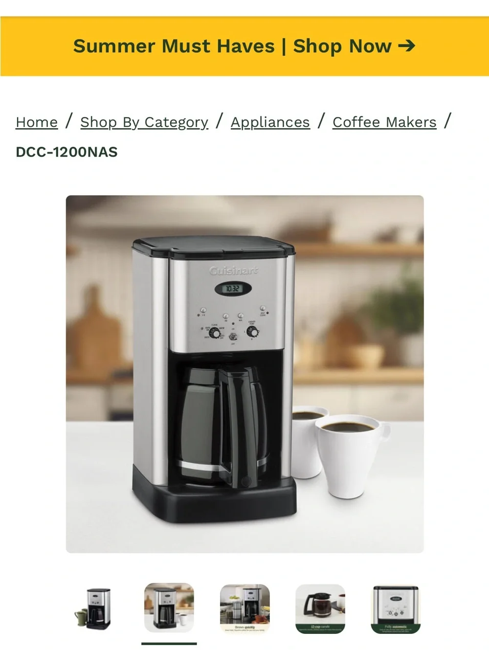 Cuisinart Stainless Steel and Black Single-Serve Coffee Brewer